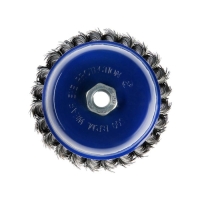 Щетка металлическая для УШМ ТУНДРА, крученая проволока, "чашка", М14, 125 мм