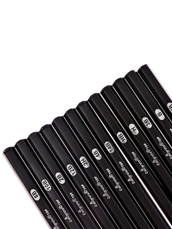 Набор карандашей чернографитных 12 штук (14В, 12В, 10В, 8В, 6В, 4В, 3В, 2В, В, НВ, Н, 2Н)