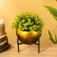 Кашпо на подставке "Горшочек для мёда" железо 15х15х15 см