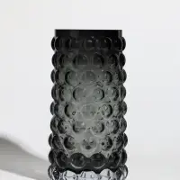 Ваза стекло настольная "Валери" шарики, 23х11 см, серый