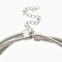 Чокер &laquo;Многослойный&raquo; крупный металлический, цвет серебро