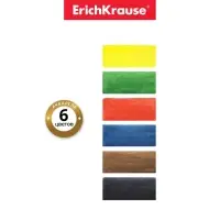 Акварель ErichKrause, 6 цветов, без кисти, мягкий пластик, экономичная упаковка, пакет с европодвесом
