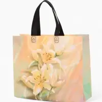 Сумка для покупок Цветы, 32*10*26. отд без молнии, розовый