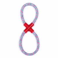 Игрушка тренировочная канатная "Восьмерка", до 135 г, 30 см, микс цветов