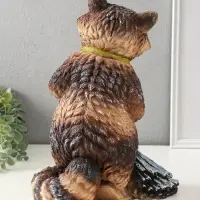 Копилка "Енот с метлой" 38х26х24, серый