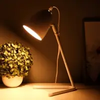 Настольная лампа "Санди" Е27 40Вт бело-черный 18х18х40 см