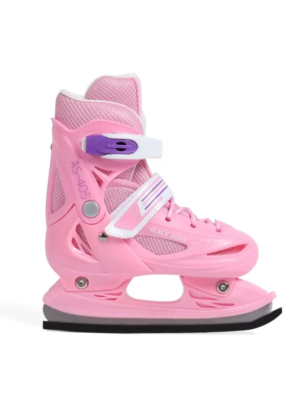 Коньки детские раздвижные BlackAqua, р. 26-29, для фитнеса, розовые