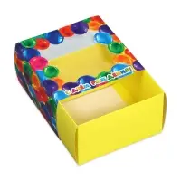 Коробка подарочная складная с пластиковым окном, упаковка, &laquo;С днём рождения!&raquo;, 14 х 14 х 8 см