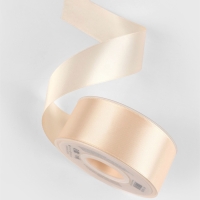 Лента атласная двухсторонняя №112 38мм*25&plusmn;1м айвори TR