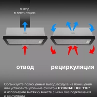 Вытяжка встраиваемая HBH 6235 BG черный