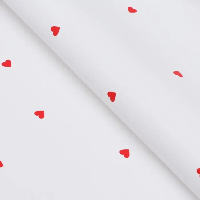 Плёнка в листах для цветов и декора, &laquo;Сердечки&raquo;, 58&times;58&plusmn;5% см