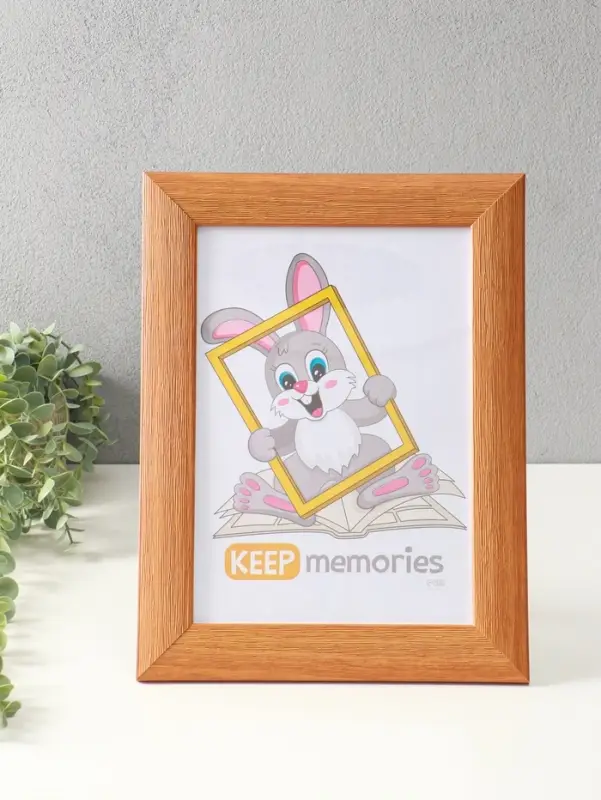 Фоторамка для фото 21х30 см (с ножкой) "Luxe Elegance" пластик, бежевый, (пластик экран)