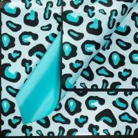 Пленка матовая, двусторонняя, &laquo;Леопард&raquo;, голубая, 0.57&times;0.57 м