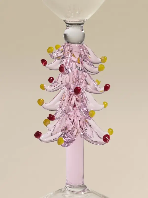 Бокал для шампанского "Елочный", розовый 6х25 см