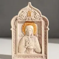 Икона "Святая Матрона" с подвесом размер 12х8х2 см, гипс, роспись