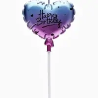 Свеча для торта &laquo;Шар сердце&raquo; 6,5 см, цвет фиолетовый