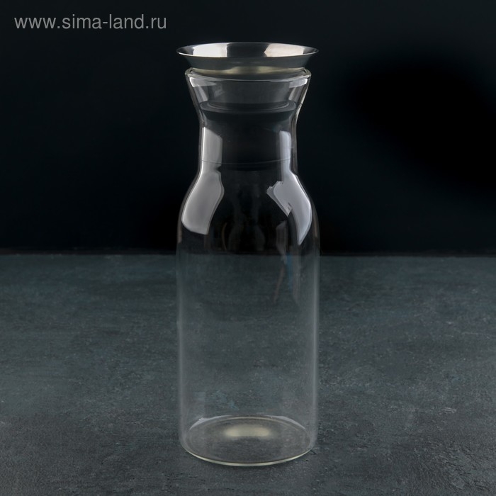 Графин стеклянный с диспенсером &laquo;Тео&raquo;, 600 мл, 8&times;24 см