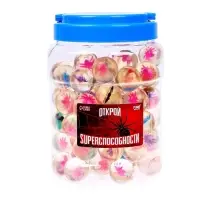 Мяч каучуковый, попрыгунчик &laquo;Открой superспособности&raquo;, в банке, 80 шт,цвета МИКС