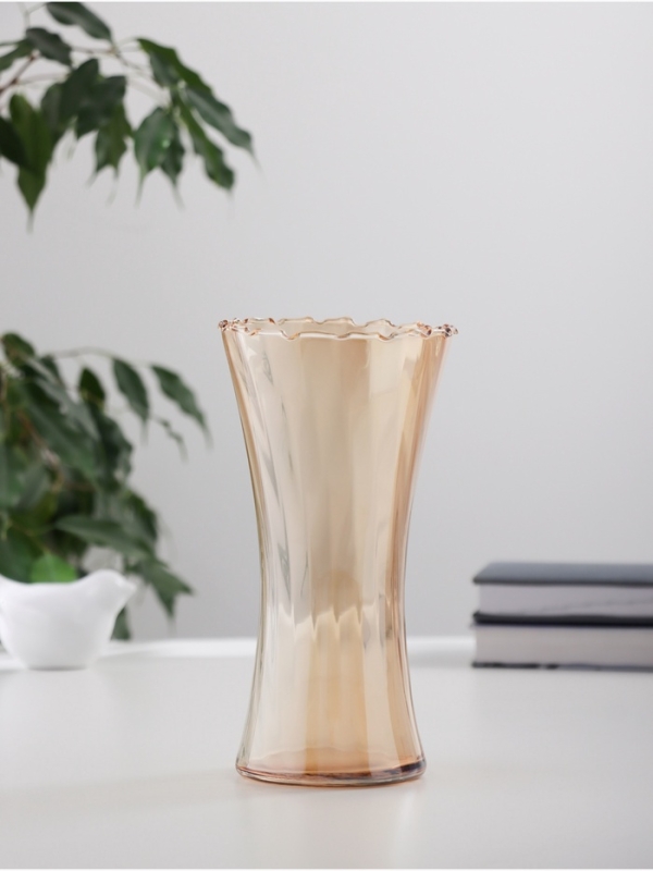 Ваза стекло настольная "Агнес" талия, 19,5х10 см, коричневый