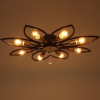 Люстра 2138/8 E27 40Вт черно-золотой 80х80х20 см BayerLux