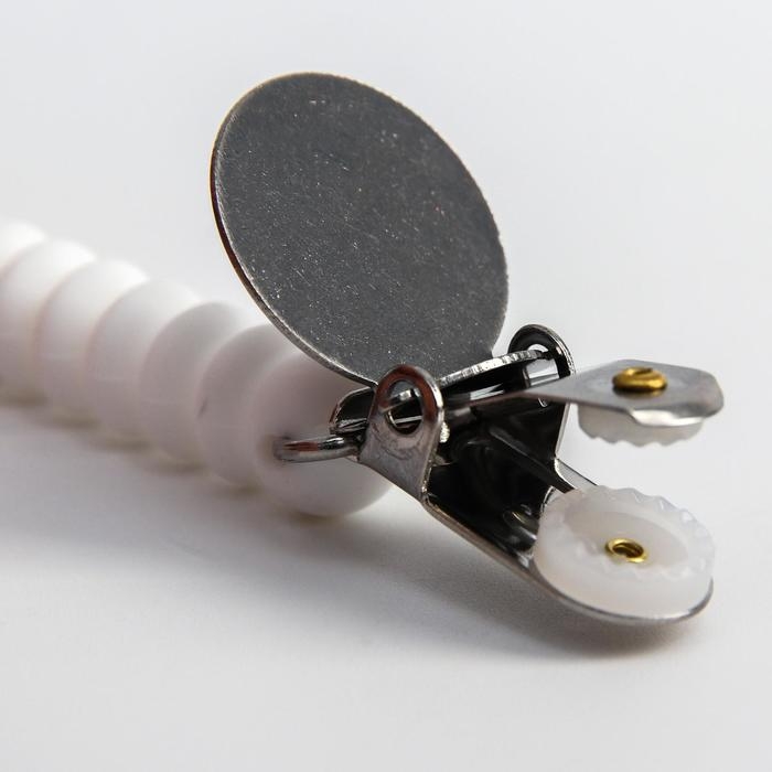 Держатель для соски - пустышки &laquo;Кольца&raquo;, силиконовый, цвет белый