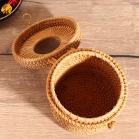 Салфетница плетёная 15х15х14 см, ротанг  МИКС