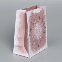 Пакет крафтовый вертикальный &laquo;Снежинка&raquo;, MS 18 &times; 23 &times; 10 см