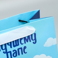 Пакет подарочный ламинированный вертикальный, упаковка, &laquo;Лучшему папе&raquo;, MS 18 х 23 х 10 см