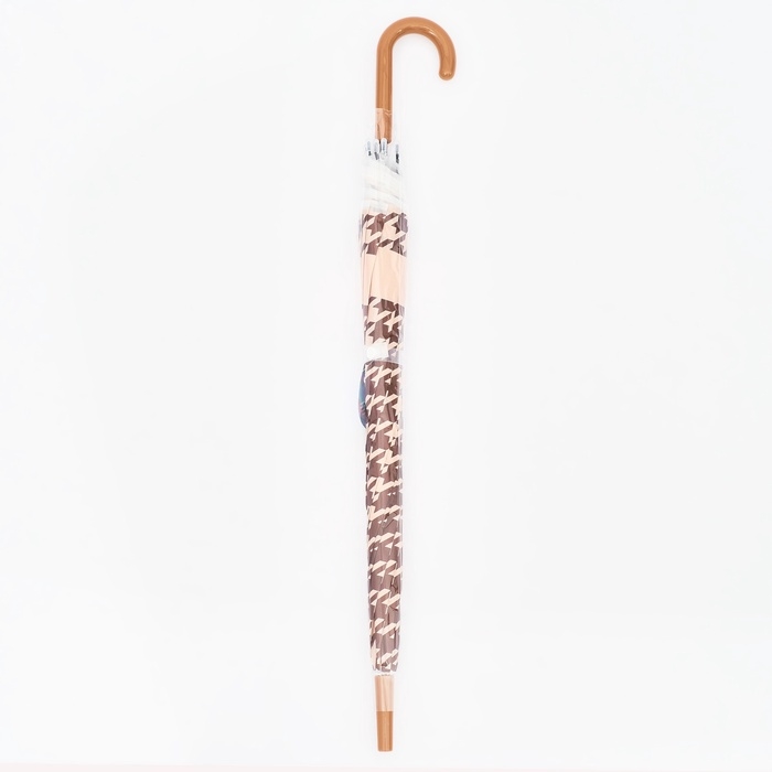 Зонт полуавтоматический &laquo;Лапка&raquo;, 8 спиц, R = 46/54 см, D = 108 см, цвет бежевый