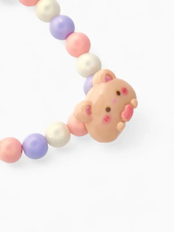 Браслет детский &laquo;Выбражулька&raquo; медведь, d=6 см. жемчуг, разноцветный