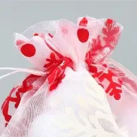 Мешочек подарочный органза &laquo;Снежная история&raquo;, 10 х 12 см +/- 1.5 см