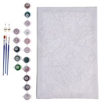 Картина по номерам на холсте с подрамником &laquo;Цветы для души&raquo;, 20х30 см