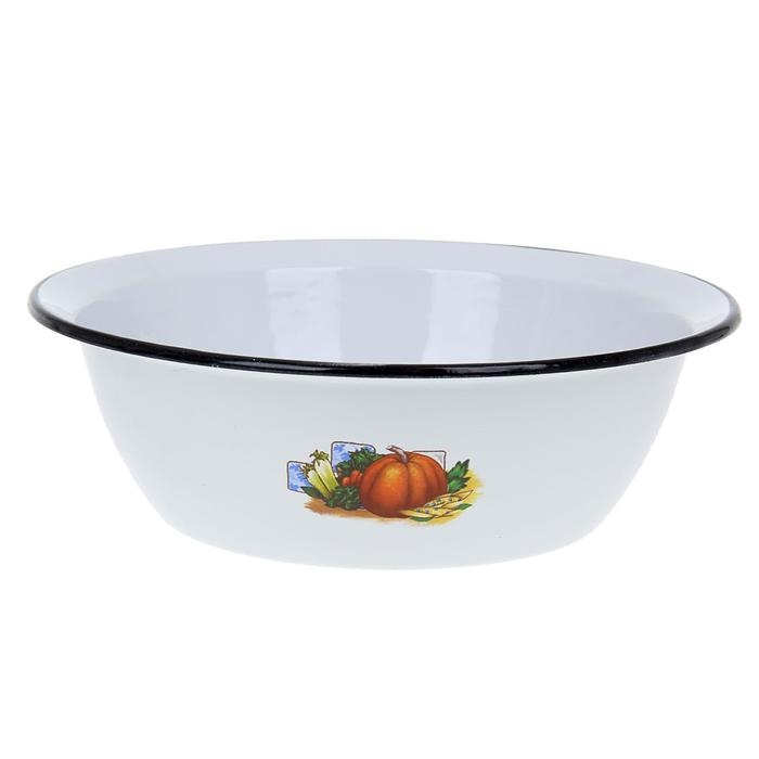 Миска эмалированная, 3,5 л, d=28 см, цвет МИКС