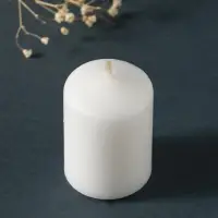 Свеча-цилиндр 4х6 см, 70 гр (набор 4 шт) белый
