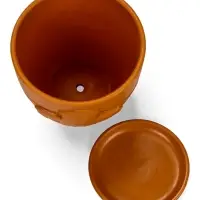 Горшок цветочный с поддоном 1,4 л, d15/h13 см терракот керамика, "Голландия" (М)