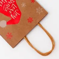 Пакет крафт с тиснением, круглая ручка, &laquo;Колпак&raquo; 15&times;21&times;8 см, 120 г