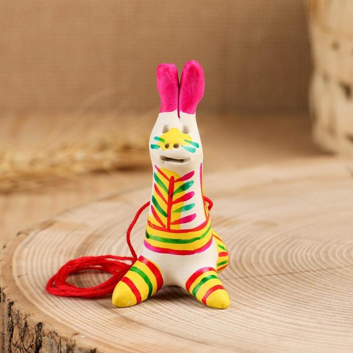 Филимоновская игрушка - свисток &laquo;Заяц&raquo;