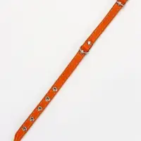 Ошейник кожаный однослойный  на  фетре неукрашенный, 1,2 см, ОШ 20-26 см,