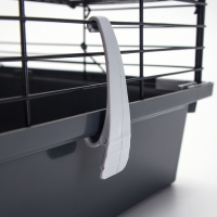 Клетка для грызунов "Пижон" складная, 38 х 27 х 27 (домик, миска, колесо) серая