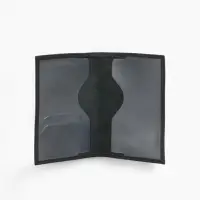 Обложка для паспорта 9,5*0,5*13,5, загран, флотер черный (2)