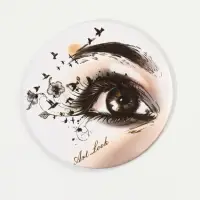 Зеркало карманное &laquo;Взгляд&raquo;, d=7 см, белое