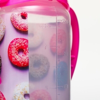 Бутылочка для кормления &laquo;Пончики&raquo;, классическое горло, 250 мл., от 3 мес., цилиндр, с ручками