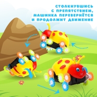 Машина-перевертыш &laquo;Божья коровка&raquo;, работает от батареек, цвета МИКС