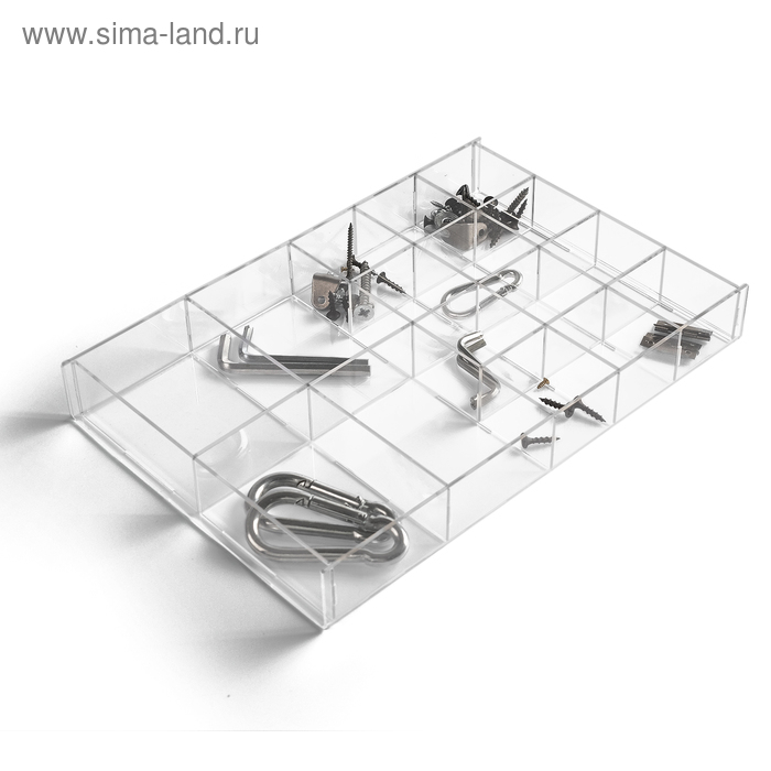 Подставка для презентации, 16 ячеек, 31&times;20,3&times;3,8 оргстекло 2 мм, В ЗАЩИТНОЙ ПЛЁНКЕ
