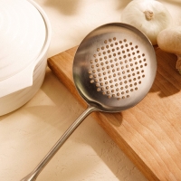 Шумовка из нержавеющей стали SLHome, &laquo;Рустик&raquo; 39&times;12,5 см, цвет серебряный