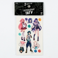 Переводные татуировки &laquo;Аниме стихии&raquo;, 2 листа, тату &mdash; 21 шт.