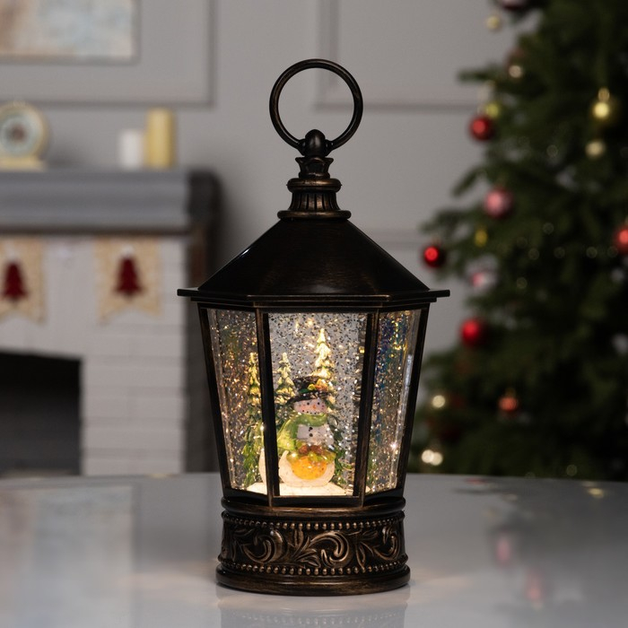 Светодиодная фигура &laquo;Снеговик&raquo; 14 &times; 22 &times; 14 см, пластик, батарейки ААх3 (не в комплекте), свечение тёплое белое