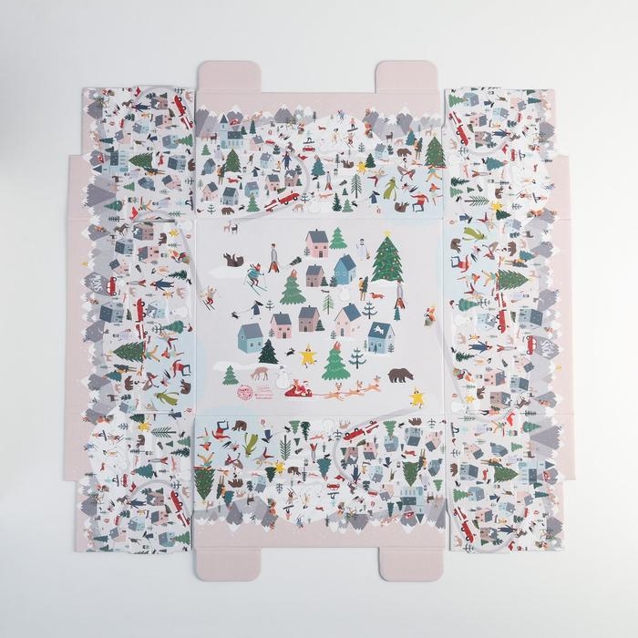 Коробка подарочная новогодняя складная &laquo;С Новым годом&raquo;, 31,2 х 25,6 х 16,1 см, Новый год