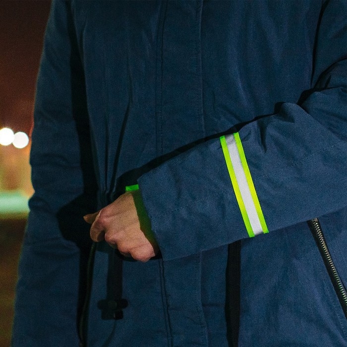 Светоотражающая лента-стропа, 20 мм, 5 &plusmn; 1 м, цвет салатовый