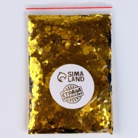 Наполнитель для шара &laquo;Конфетти шестиугольник&raquo;, 4 мм, цвет золотой, 100 г